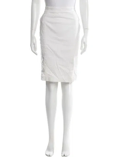 Pre-owned Escada Knee-length Skirt In White