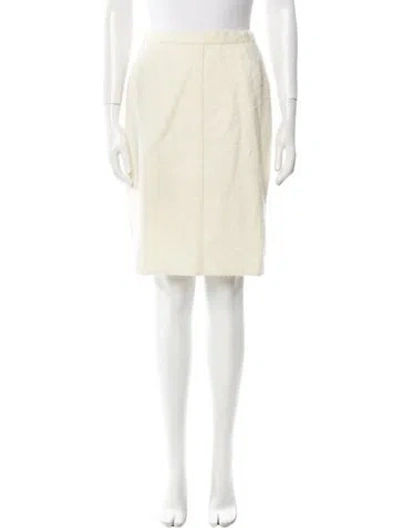 Pre-owned Escada Knee-length Skirt In White