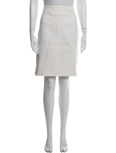 Pre-owned Escada Knee-length Skirt In White