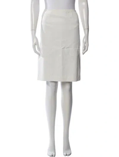 Pre-owned Escada Knee-length Skirt In White