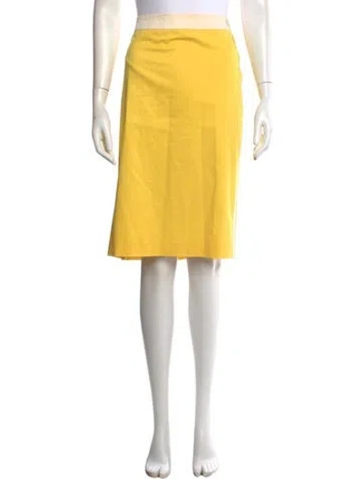 Pre-owned Escada Knee-length Skirt In Yellow