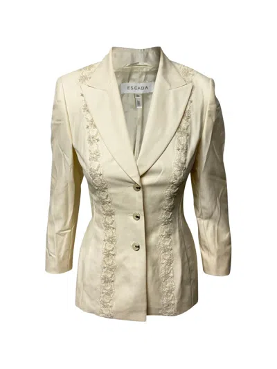 Pre-owned Escada Lace-detail Suit In Neutral
