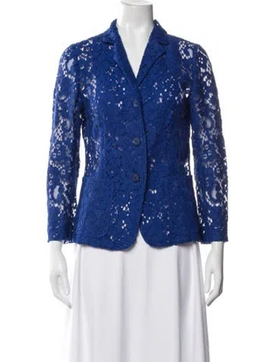 Pre-owned Escada Lace Pattern Blazer In Multi