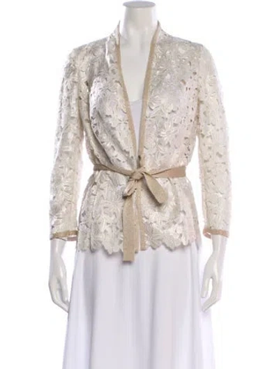 Pre-owned Escada Lace Pattern Evening Jacket