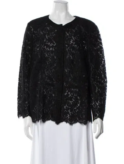 Pre-owned Escada Lace Pattern Jacket In Black