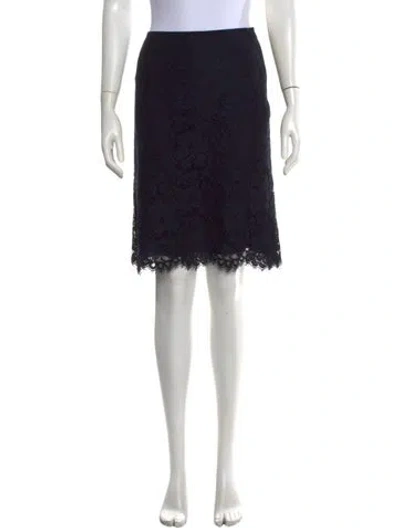 Pre-owned Escada Lace Pattern Knee-length Skirt In Black