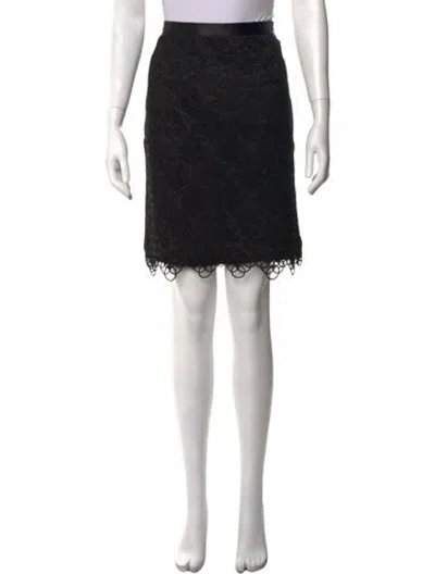Pre-owned Escada Lace Pattern Mini Skirt In Black