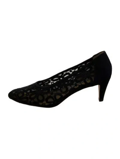 Pre-owned Escada Lace Pattern Pumps In Black