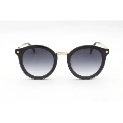 Escada Ladies Black Round Sunglasses Sesa55f In ["grey"]
