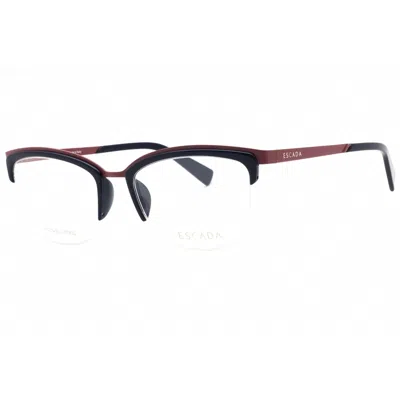 Escada Ladies Blue Rectangular Eyeglass Frames Ves944m