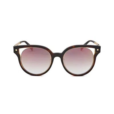 Escada Ladies Brown Round Sunglasses Sesa50f In ["grey"]