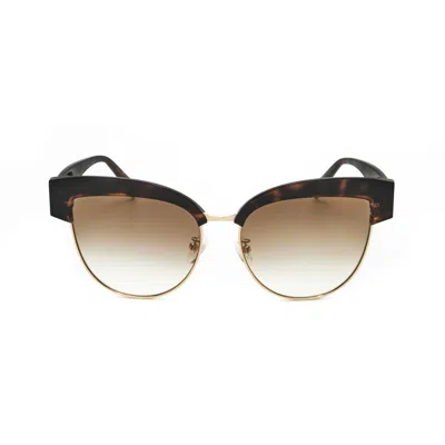 Escada Ladies Brown Round Sunglasses Sesa61f-2 In ["silver Tone"]