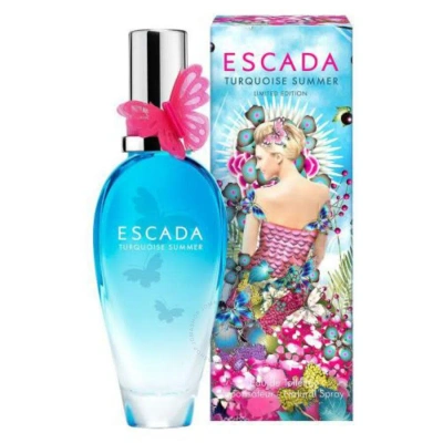 Escada Ladies  Turquoise Summer Edt Spray 1.6 oz Fragrances 737052846088 In Black / Orange / Turquoise