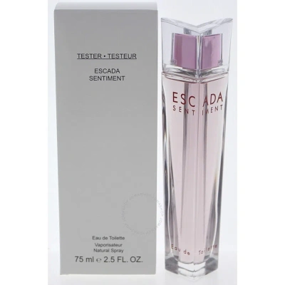 Escada Ladies Sentiment Edt Spray 2.5 oz (tester) Fragrances 878449505548 In Green / White