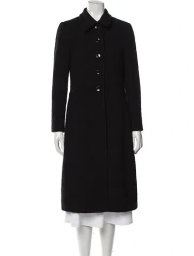 Pre-owned Escada Lamb Fur Coat In Black