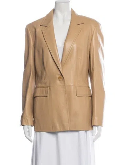 Pre-owned Escada Lambskin Blazer In Neutrals