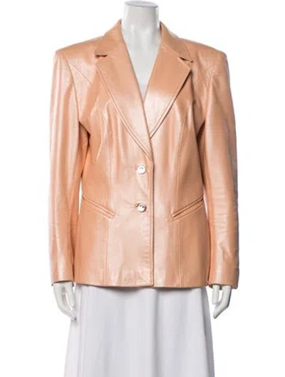 Pre-owned Escada Lambskin Blazer In Orange