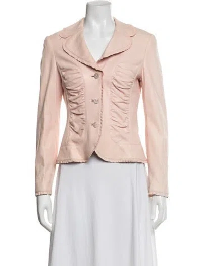 Pre-owned Escada Lambskin Blazer In Pink