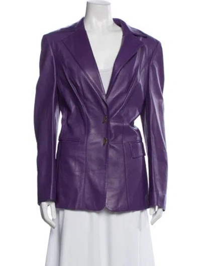 Pre-owned Escada Lambskin Blazer In Purple