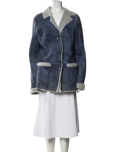 Pre-owned Escada Lambskin Coat In Multicolor