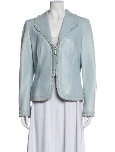 Pre-owned Escada Lambskin Evening Jacket In Blue