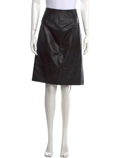 Pre-owned Escada Lambskin Knee-length Skirt In Black