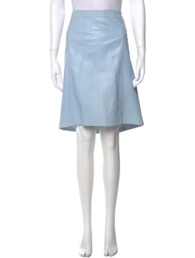 Pre-owned Escada Lambskin Knee-length Skirt In Blue
