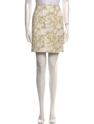 Pre-owned Escada Lambskin Mini Skirt In Brown