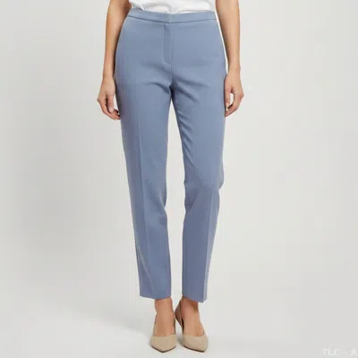 Pre-owned Escada Lavender Stretch Wool Tailored Pants M In Blue