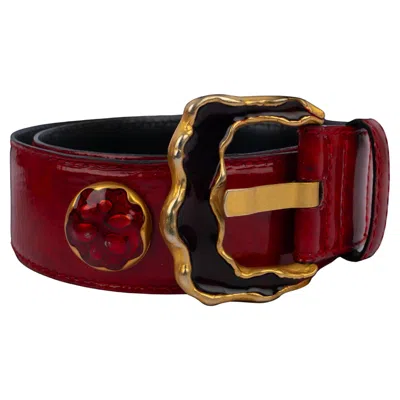 Pre-owned Escada Leather Belt 1990s In Black