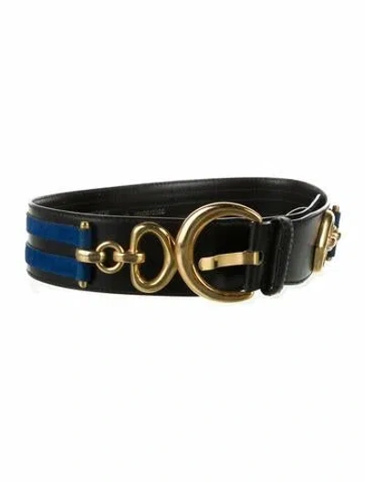 Pre-owned Escada Leather Belt In Black