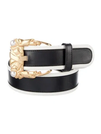 Pre-owned Escada Leather Belt In Black
