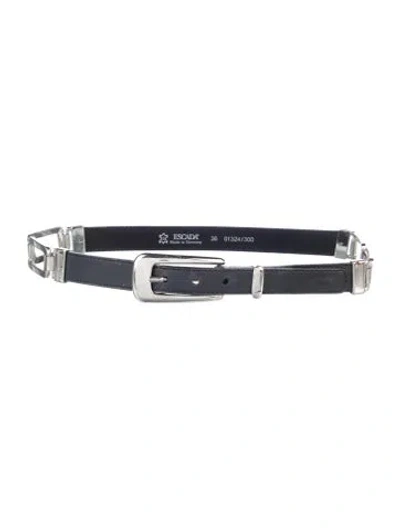 Pre-owned Escada Leather Belt In Black