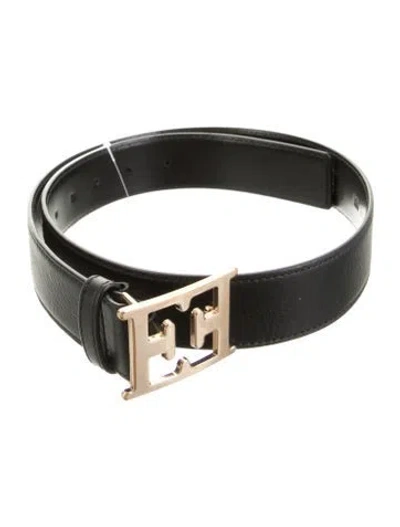 Pre-owned Escada Leather Belt In Black