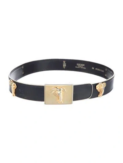 Pre-owned Escada Leather Belt In Black