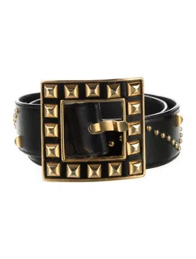 Pre-owned Escada Leather Belt In Black