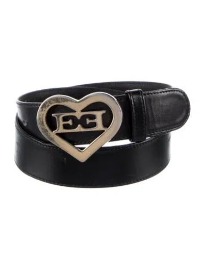 Pre-owned Escada Leather Belt In Black
