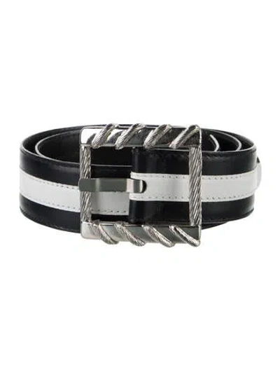 Pre-owned Escada Leather Belt In Blue