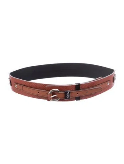 Pre-owned Escada Leather Belt In Brown