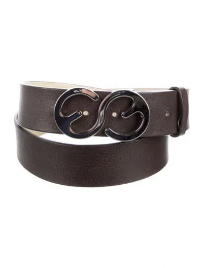 Pre-owned Escada Leather Belt In Brown
