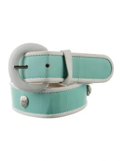 Pre-owned Escada Leather Belt In Green