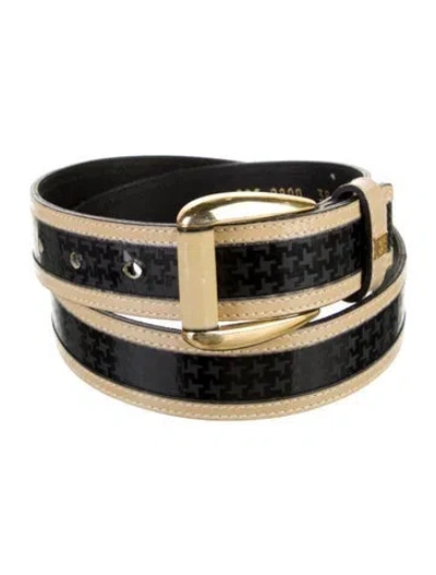 Pre-owned Escada Leather Belt Kit In Black