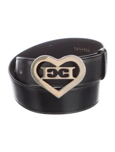 Pre-owned Escada Leather Belt Kit In Black