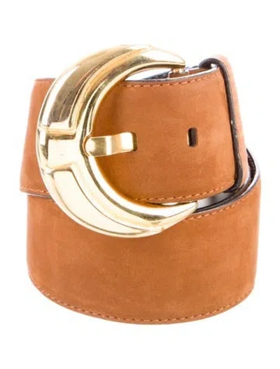 Pre-owned Escada Leather Belt In Neutral