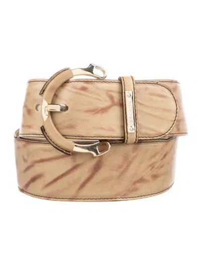 Pre-owned Escada Leather Belt In Neutral