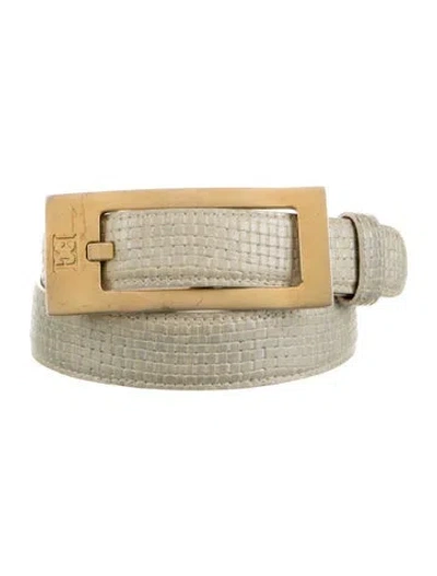 Pre-owned Escada Leather Belt In Neutrals
