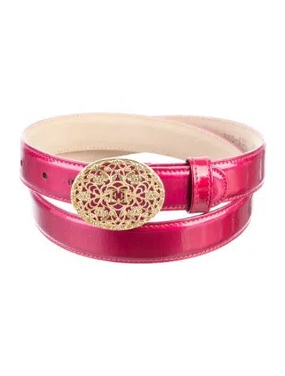 Pre-owned Escada Leather Belt In Pink