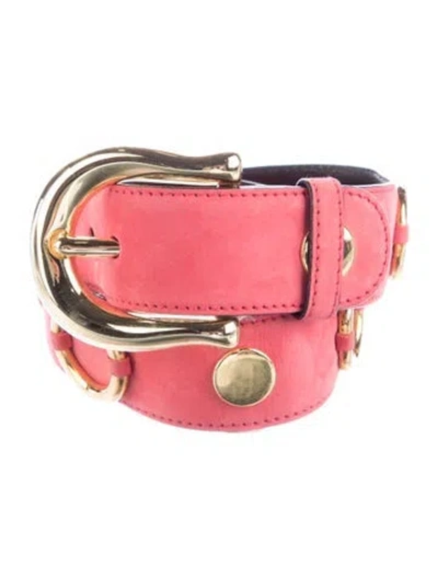 Pre-owned Escada Leather Belt In Pink