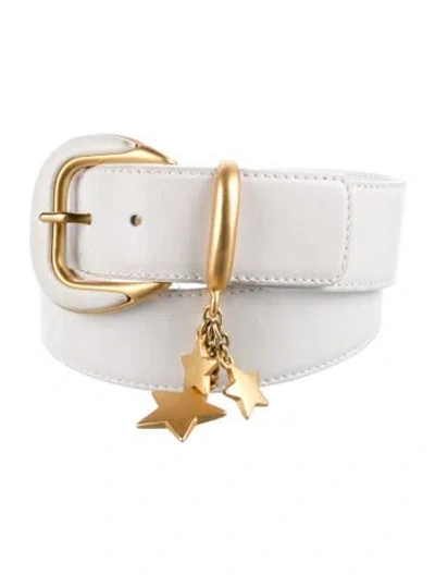 Pre-owned Escada Leather Belt In White