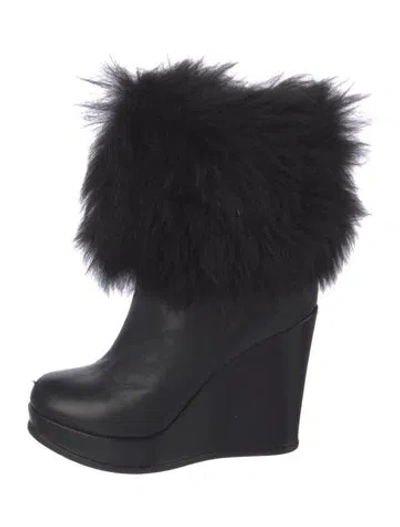 Pre-owned Escada Leather Boots In Black